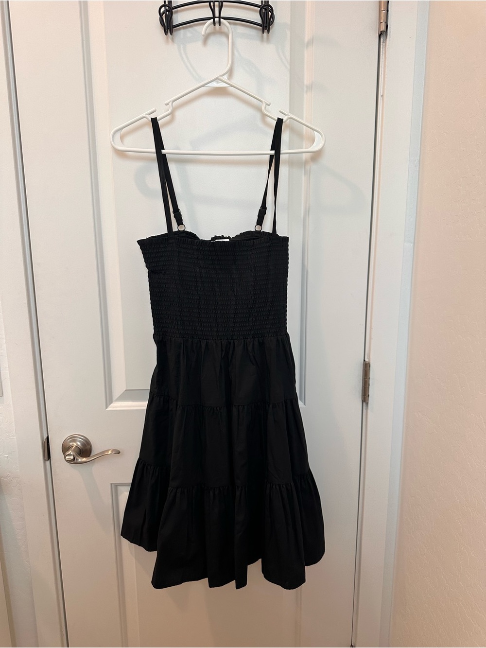 Steve Madden Black Midi Sundress with Smocked Bodice